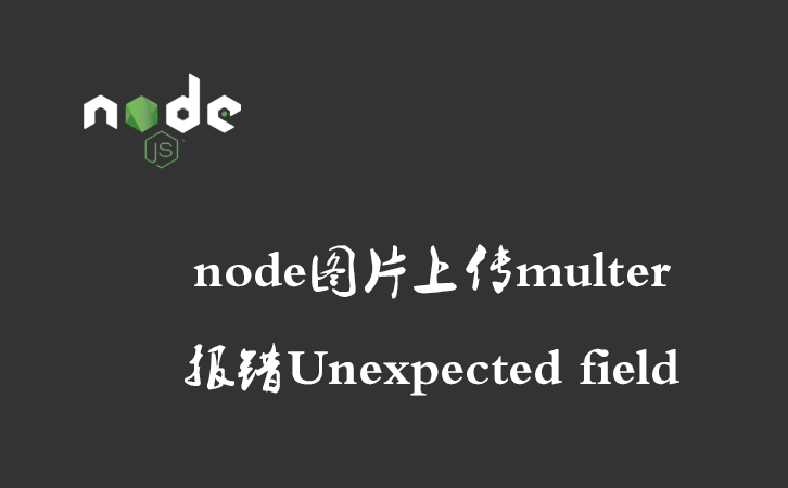 node图片上传multer 报错Unexpected field