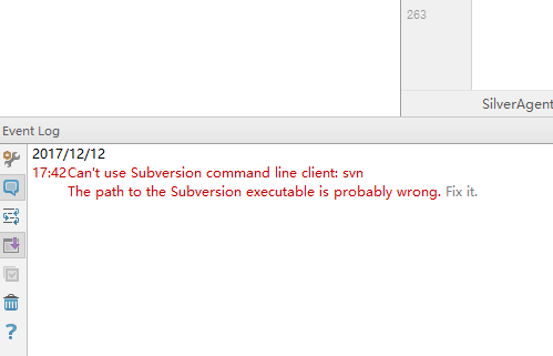 svn错误之Cant use Subversion command line client:svn