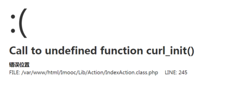 php+apache报错了Call to undefined function curl_init()